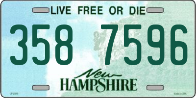 NH license plate 3587596