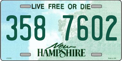 NH license plate 3587602