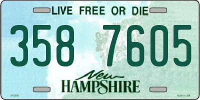NH license plate 3587605