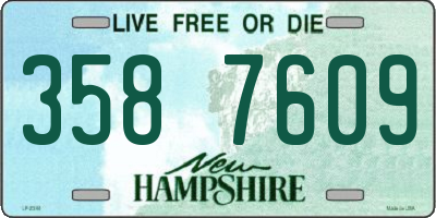 NH license plate 3587609
