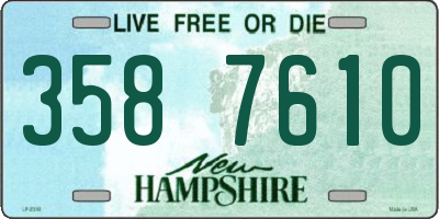 NH license plate 3587610