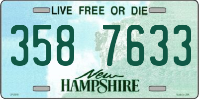 NH license plate 3587633