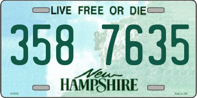 NH license plate 3587635