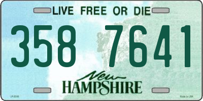 NH license plate 3587641