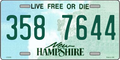 NH license plate 3587644