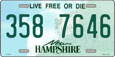 NH license plate 3587646