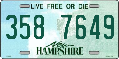 NH license plate 3587649