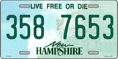 NH license plate 3587653