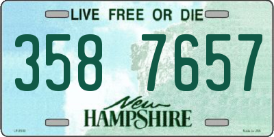 NH license plate 3587657