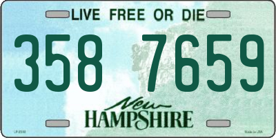 NH license plate 3587659