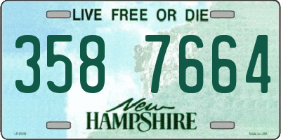 NH license plate 3587664
