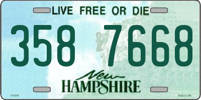 NH license plate 3587668