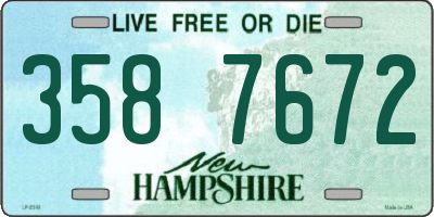 NH license plate 3587672
