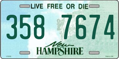 NH license plate 3587674