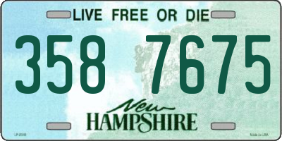NH license plate 3587675
