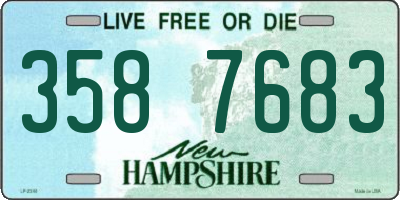 NH license plate 3587683