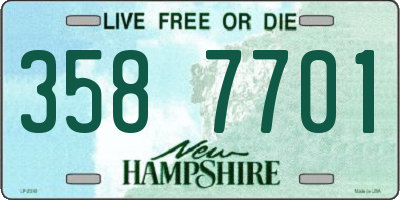 NH license plate 3587701