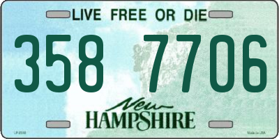 NH license plate 3587706