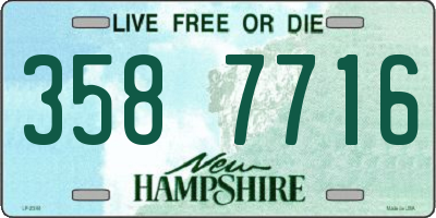 NH license plate 3587716