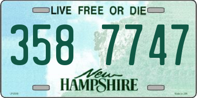 NH license plate 3587747
