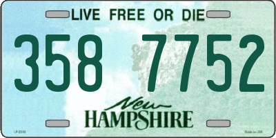 NH license plate 3587752