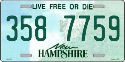 NH license plate 3587759