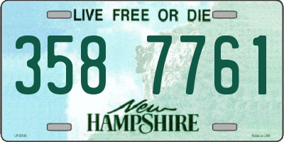 NH license plate 3587761