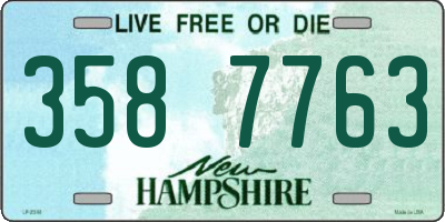 NH license plate 3587763
