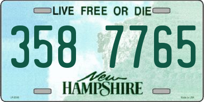 NH license plate 3587765