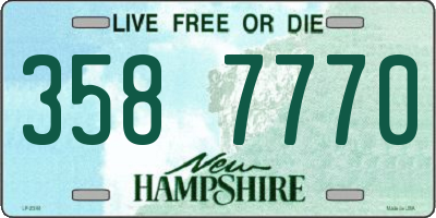 NH license plate 3587770