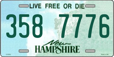 NH license plate 3587776