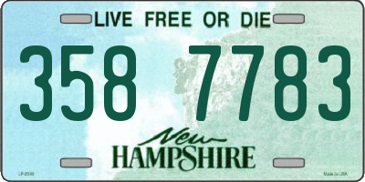 NH license plate 3587783
