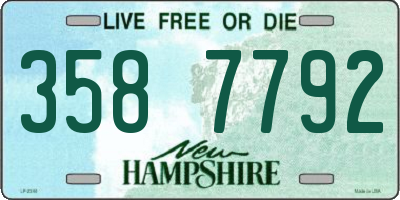 NH license plate 3587792