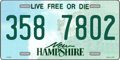 NH license plate 3587802