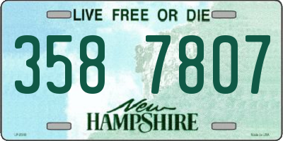 NH license plate 3587807