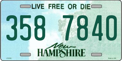 NH license plate 3587840