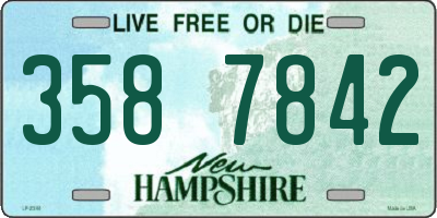 NH license plate 3587842