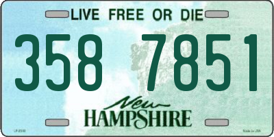 NH license plate 3587851