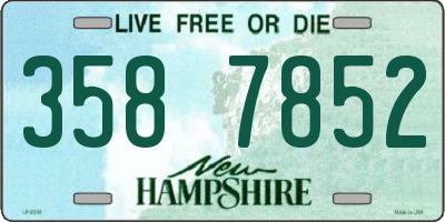 NH license plate 3587852