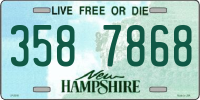 NH license plate 3587868