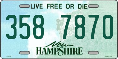 NH license plate 3587870