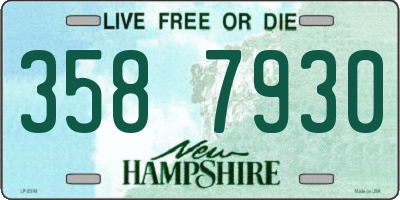 NH license plate 3587930