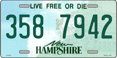 NH license plate 3587942