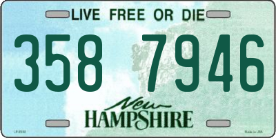 NH license plate 3587946