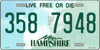 NH license plate 3587948