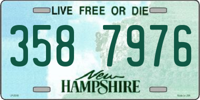 NH license plate 3587976
