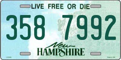 NH license plate 3587992