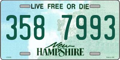 NH license plate 3587993
