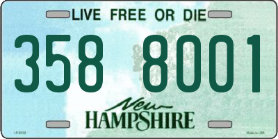 NH license plate 3588001