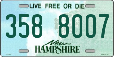 NH license plate 3588007